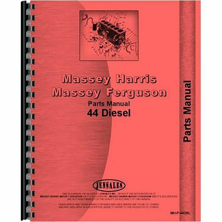 AFTERMARKET New Parts Manual Fits Massey Harris 44 Tractor Diesel Only RAP78852